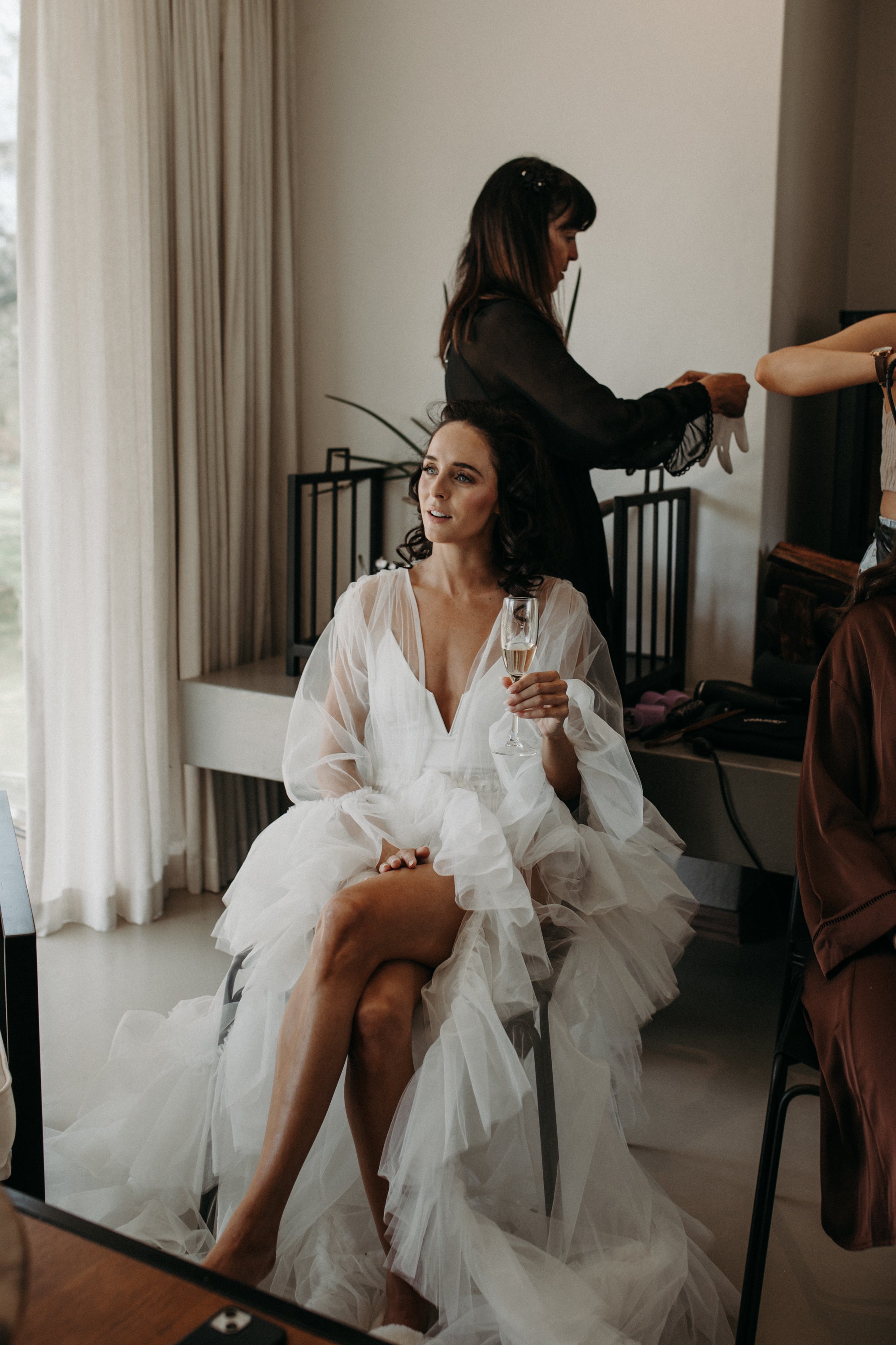 Tulle Dressing Robe - Long