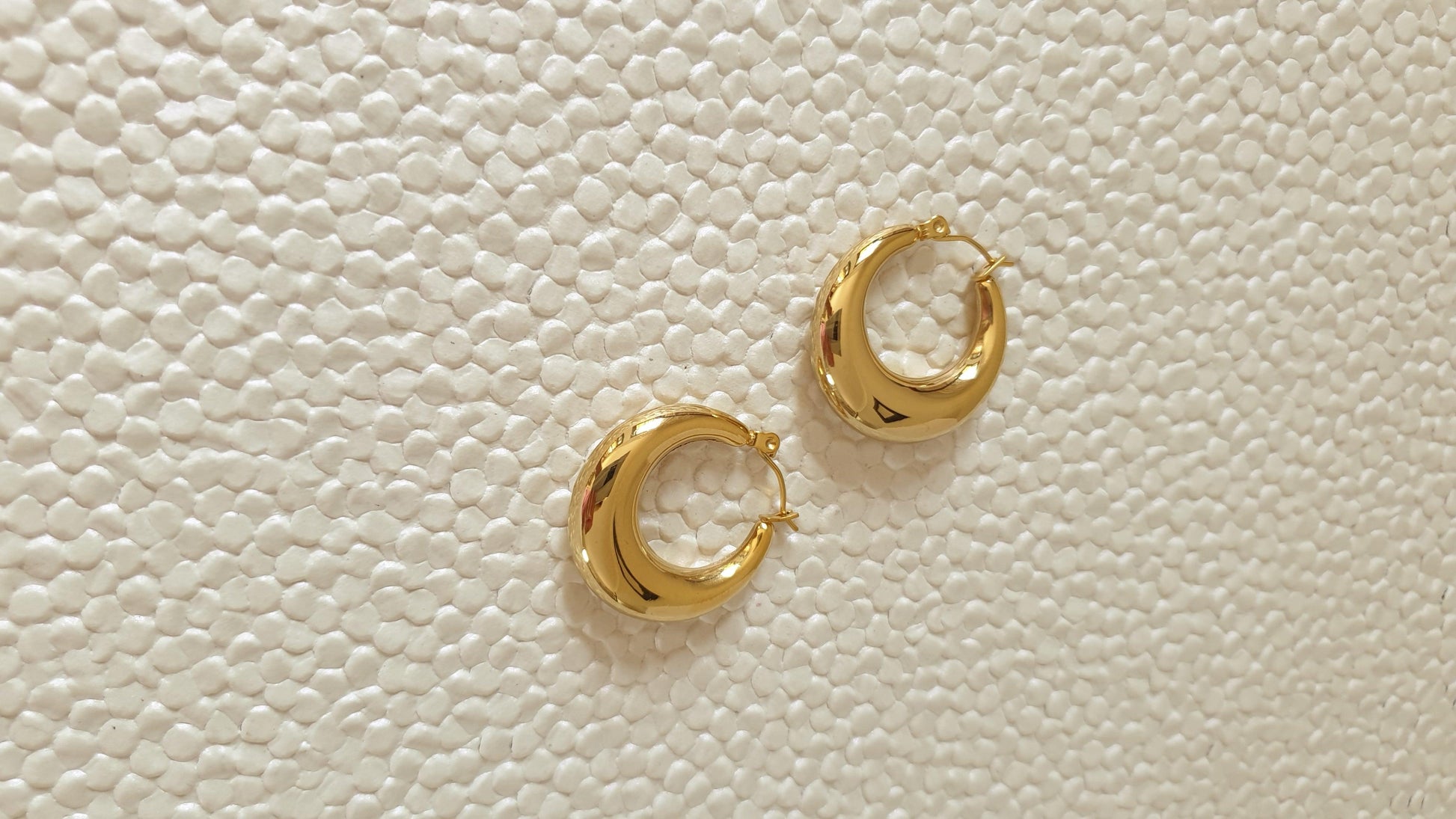 Gold Brady Hoops - Wedding Boutique 