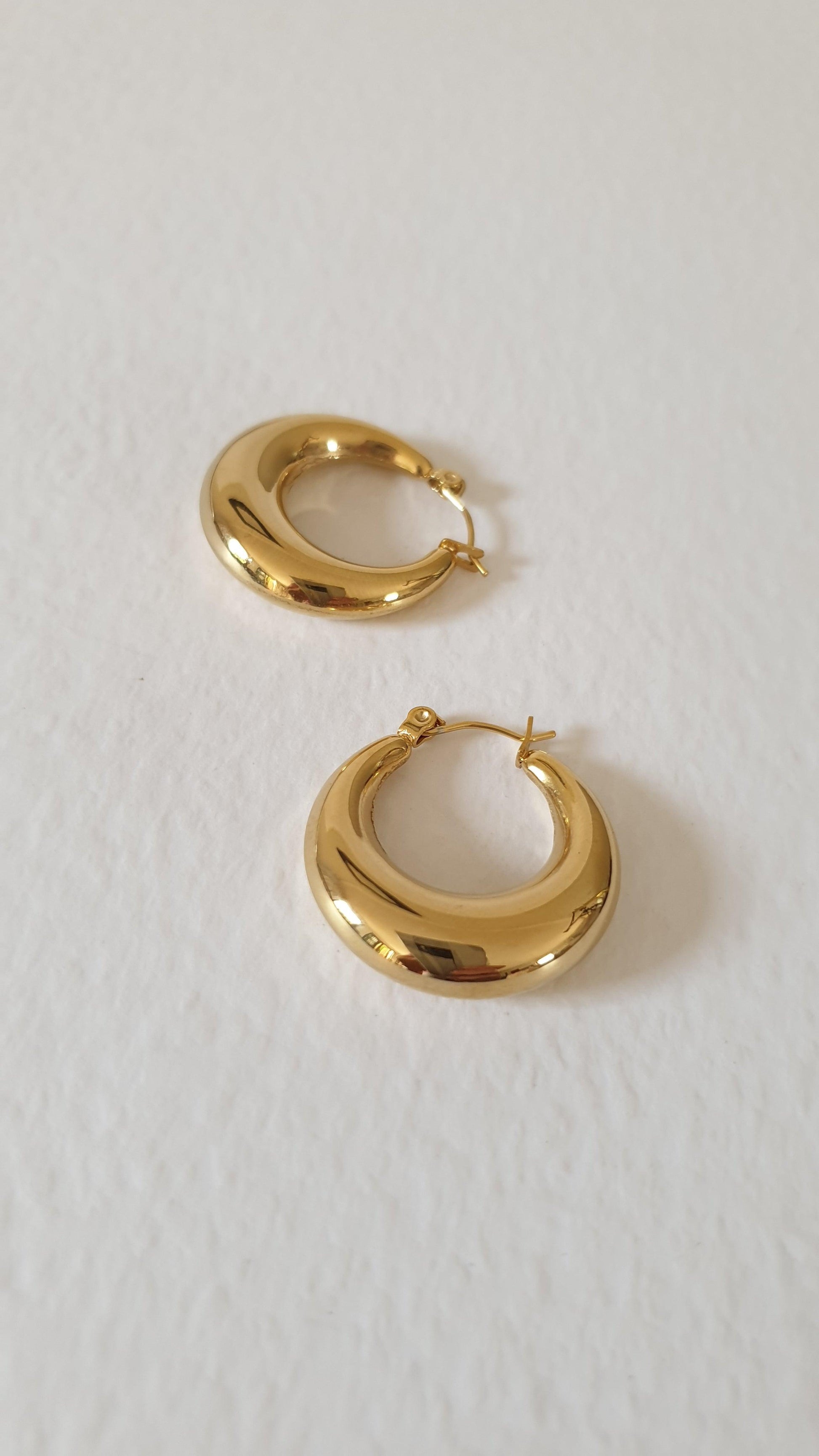 Gold Brady Hoops - Wedding Boutique 