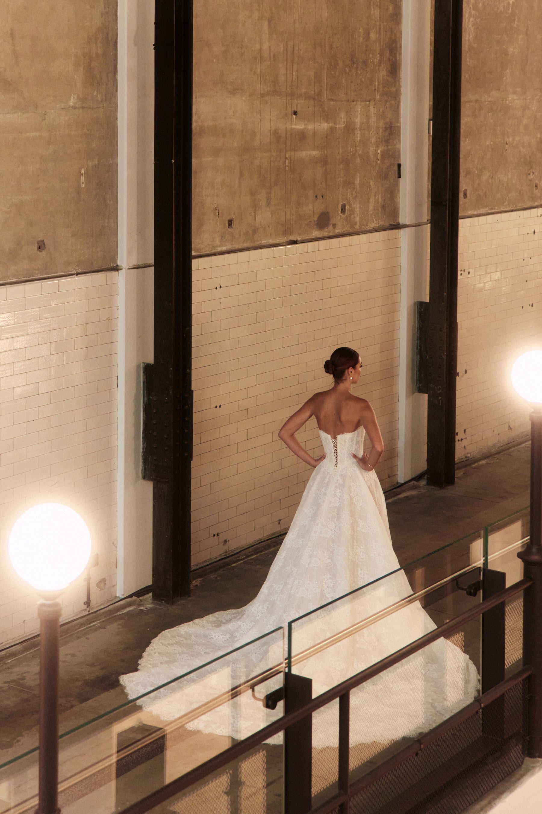 Dahlia in Chantilly Lace Wedding Dress by Alena Leena