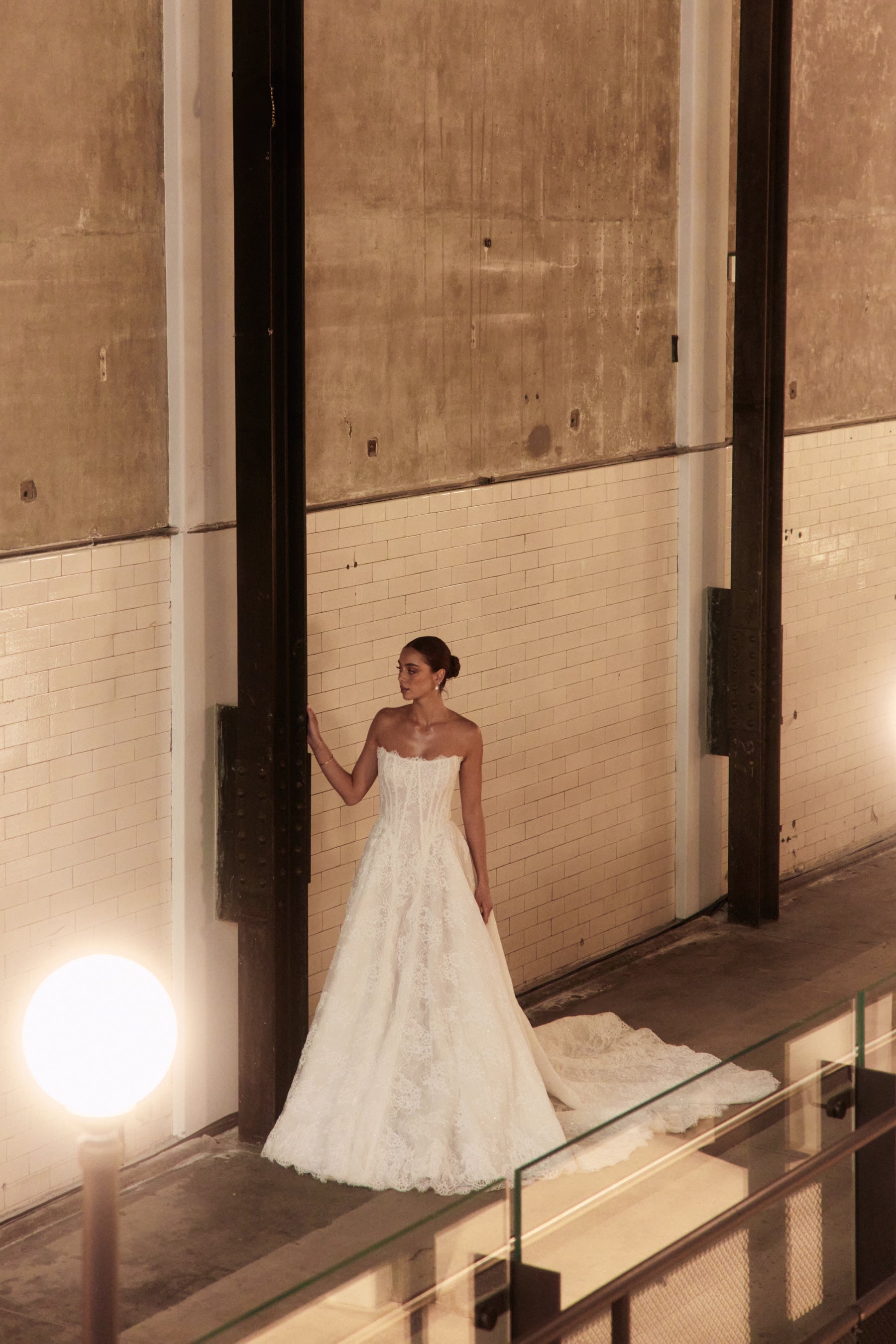 Dahlia in Chantilly Lace Wedding Dress by Alena Leena