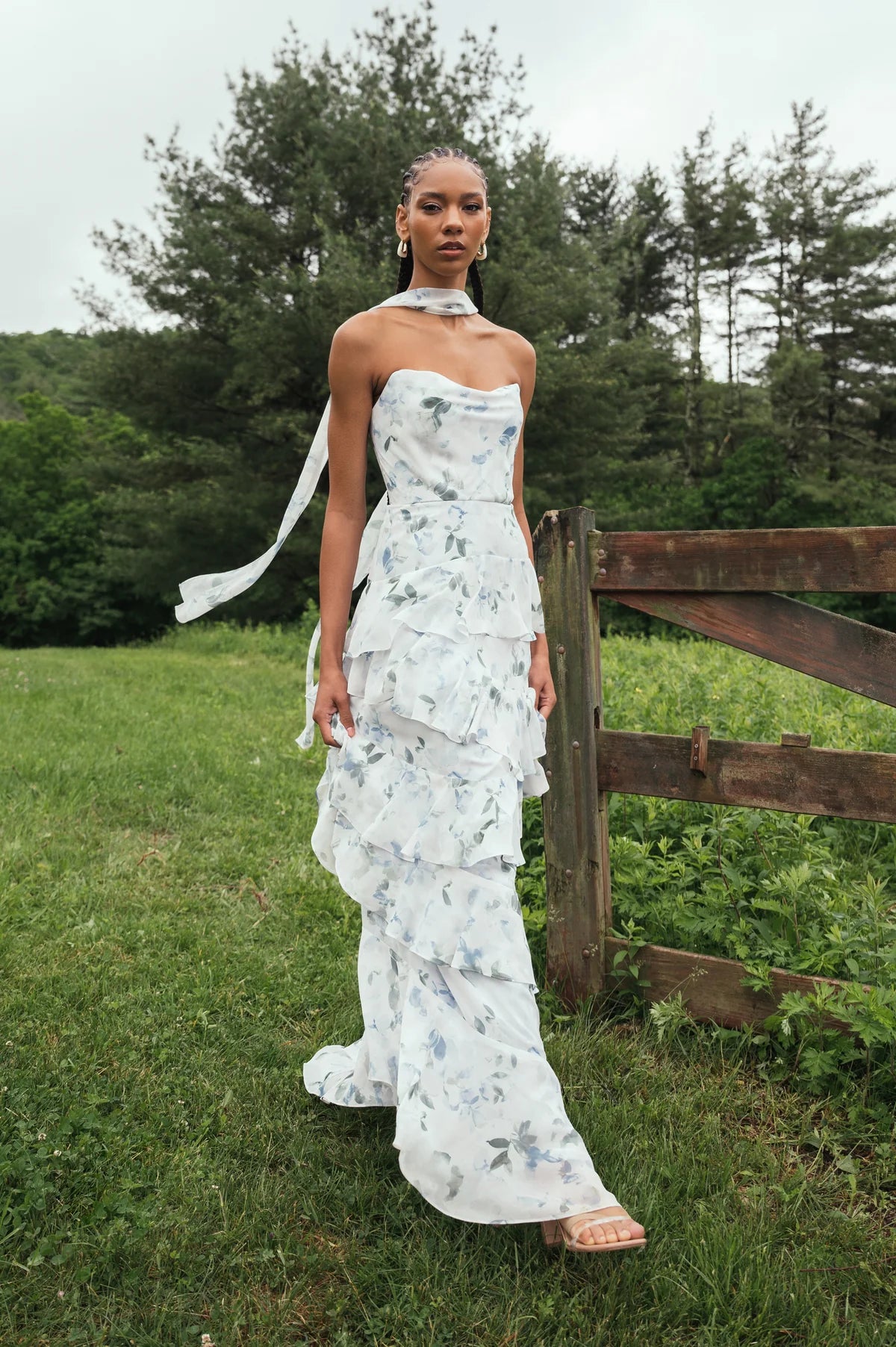 Simona in Desert Blooms Blue Print