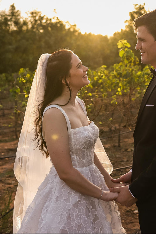 CHARLIE. UK12- Preloved Wedding Dress