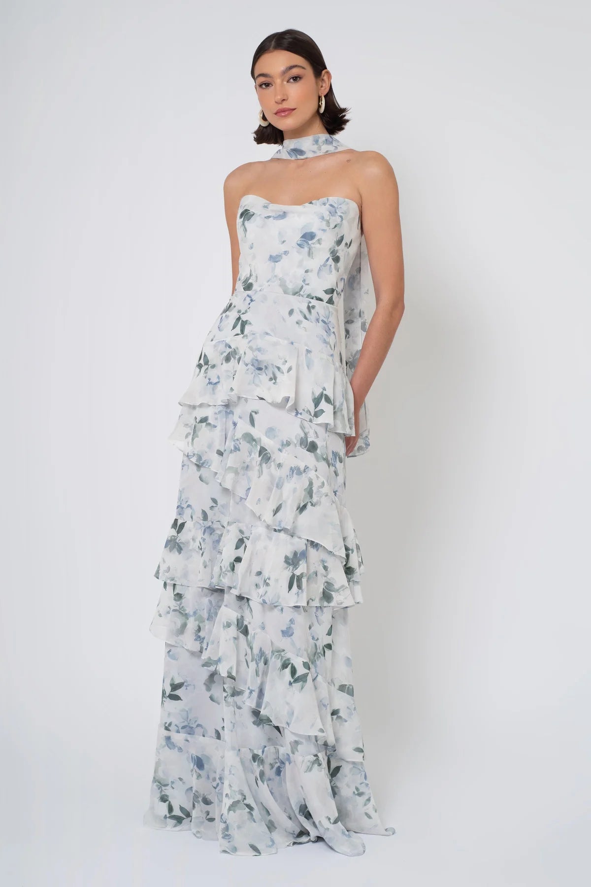 Simona in Desert Blooms Blue Print