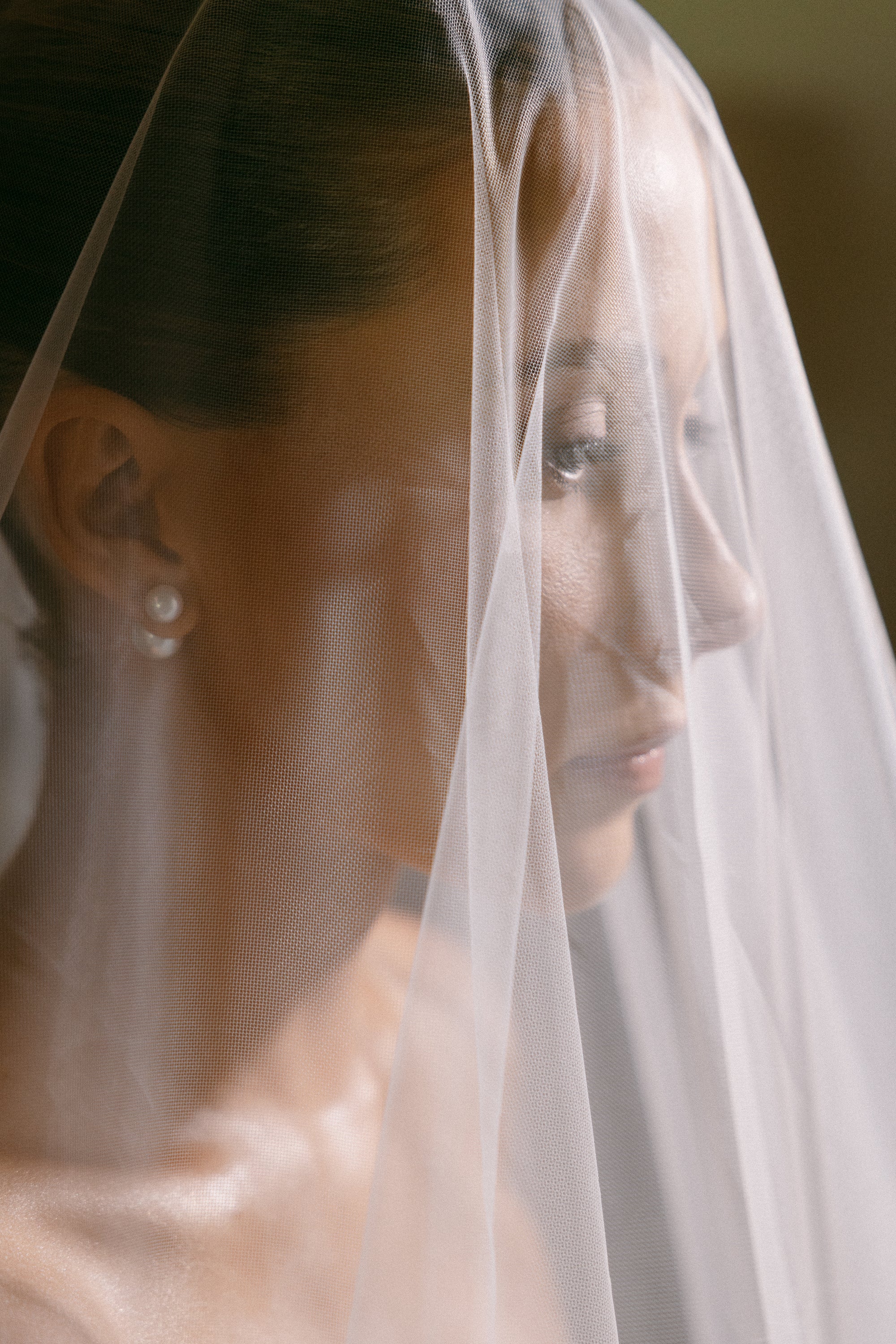 Scarlett Lace Veil with Blusher (extra length)