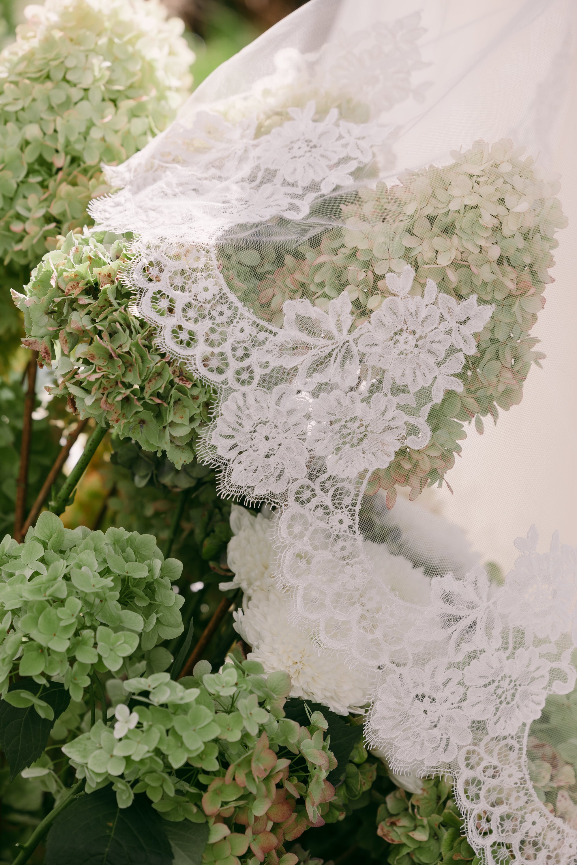 Scarlett Lace Veil with Blusher (extra length)